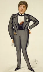Oscar Wilde (1854-1900), karikatyr ur "Vanity Fair", 1884